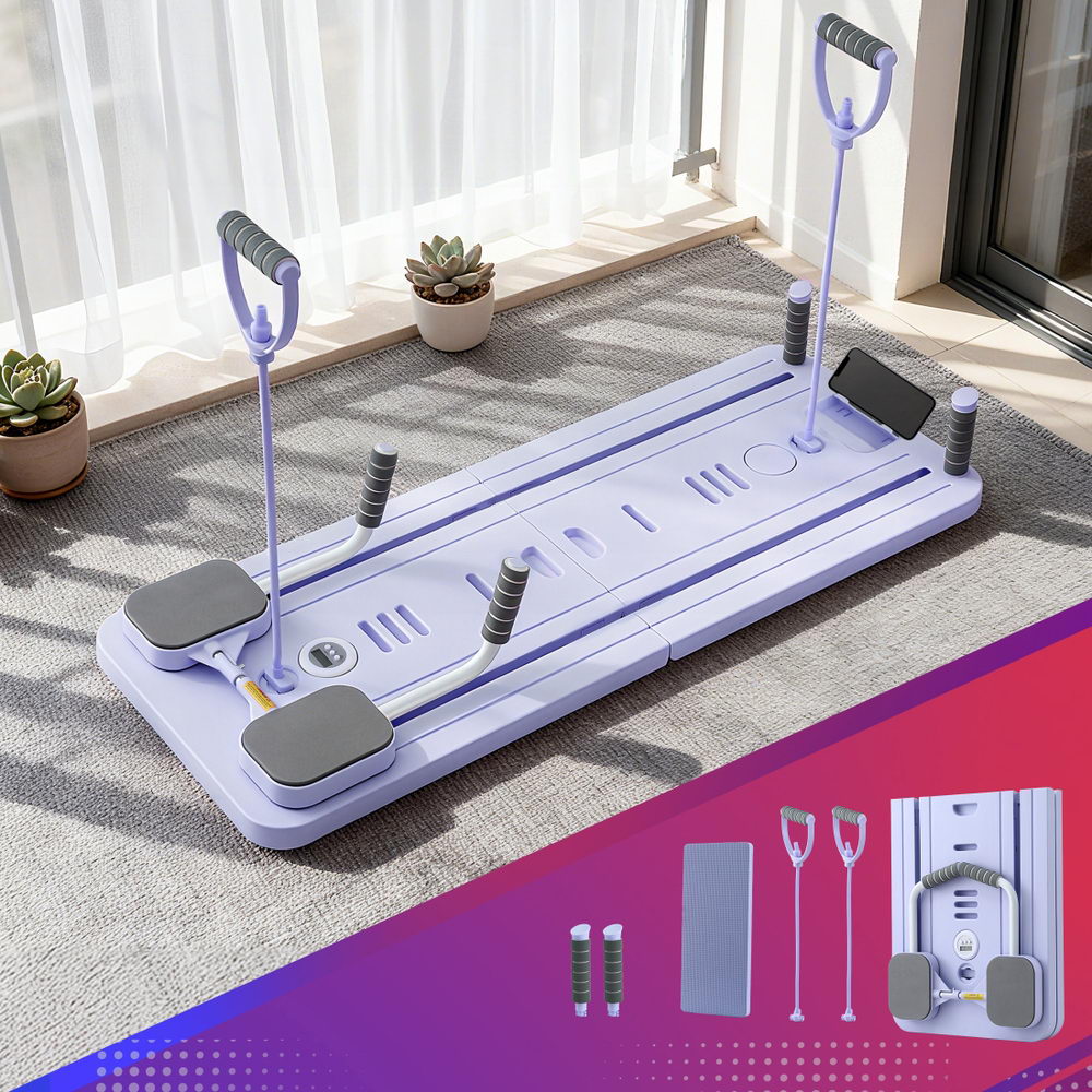 Multi-Functional Foldable Reformer Board – Core & Low Impact Strength Training - Purple