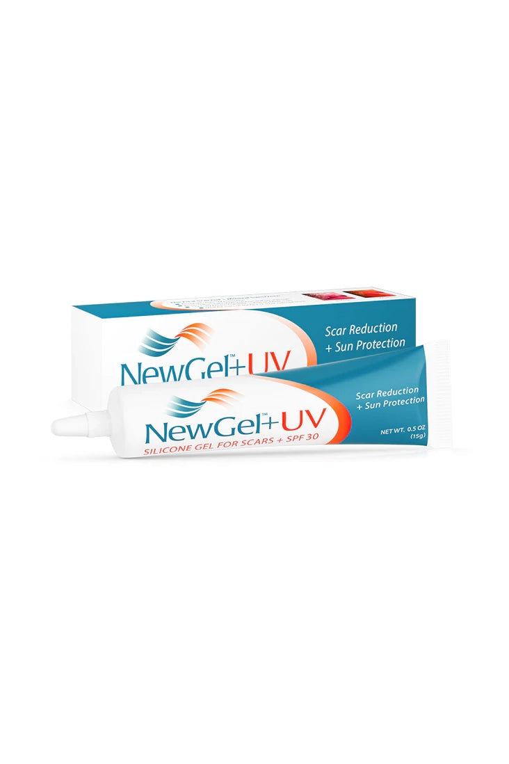 NewGel+ UV Silicone Scar Gel SPF 30 (15g) | Medical-Grade Silicone Gel with Zinc Oxide Sun Protection