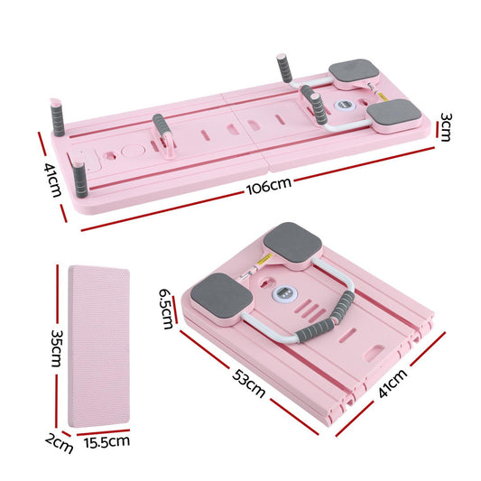 Multi-Functional Foldable Reformer Board – Core & Low Impact Strength Training - Pink