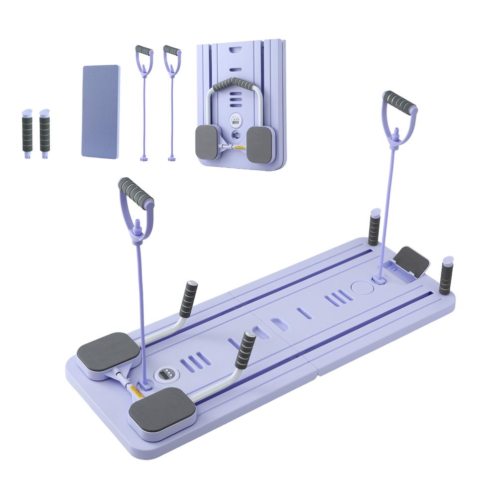 Multi-Functional Foldable Reformer Board – Core & Low Impact Strength Training - Purple