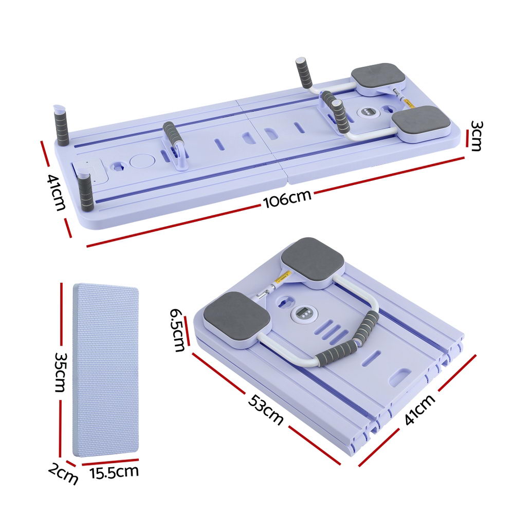 Multi-Functional Foldable Reformer Board – Core & Low Impact Strength Training - Purple