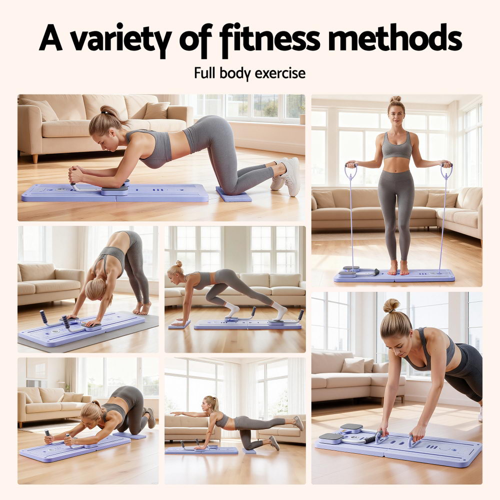 Multi-Functional Foldable Reformer Board – Core & Low Impact Strength Training - Purple