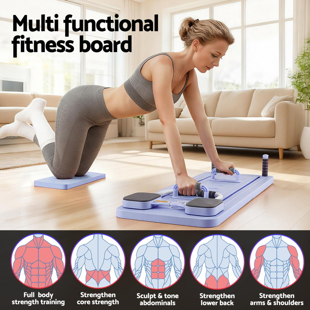 Multi-Functional Foldable Reformer Board – Core & Low Impact Strength Training - Purple