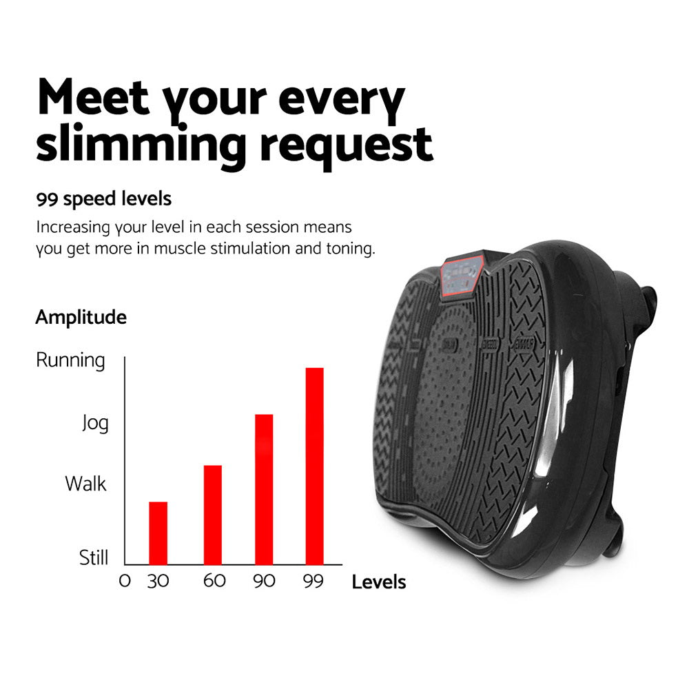 Lipoedema Vibration Plate Machine – Circulation & Muscle Activation Platform - Black