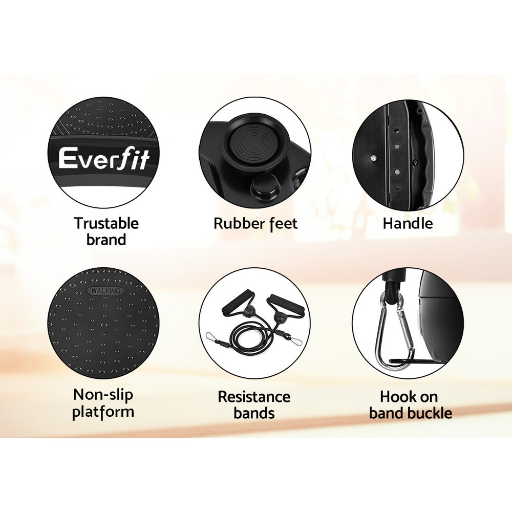 Lipoedema Vibration Plate Machine – Circulation & Muscle Activation Platform - Black