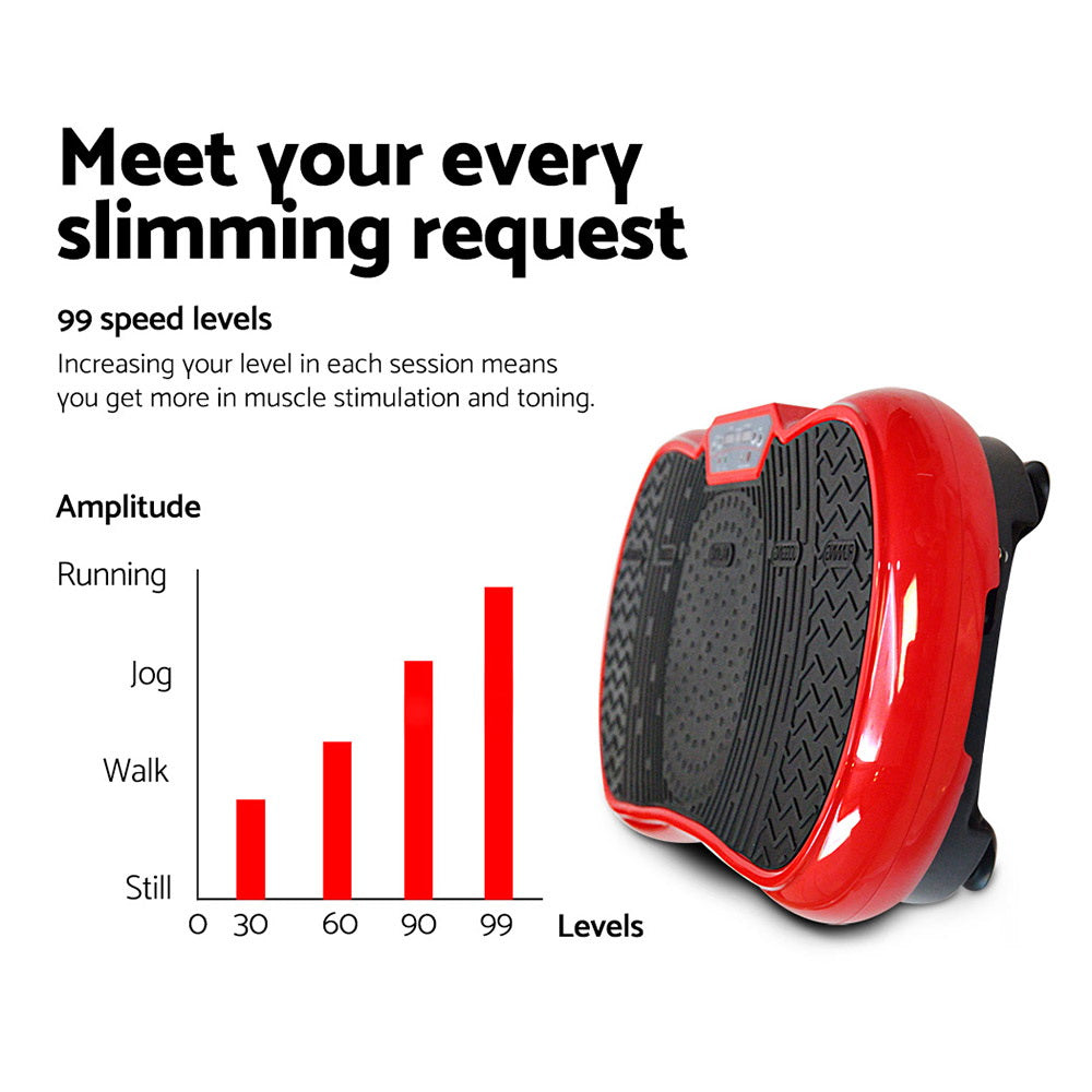 Lipoedema Vibration Plate Machine – Circulation & Muscle Activation Platform - Red