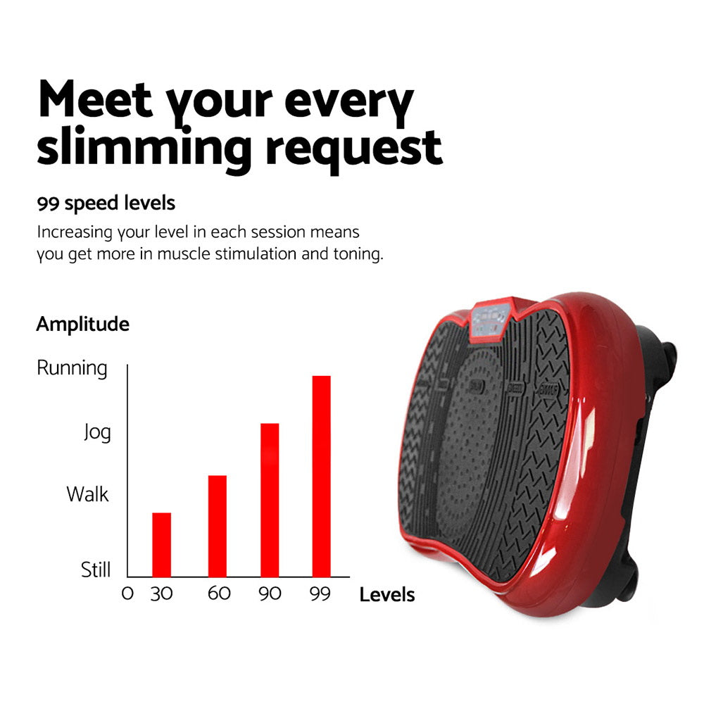 Lipoedema Vibration Plate Machine – Circulation & Muscle Activation Platform - Dark Red