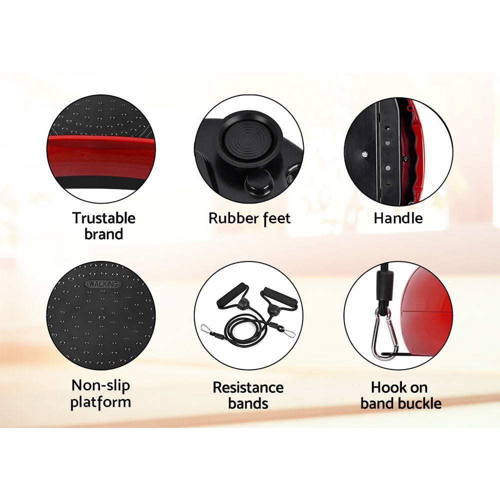 Lipoedema Vibration Plate Machine – Circulation & Muscle Activation Platform - Dark Red