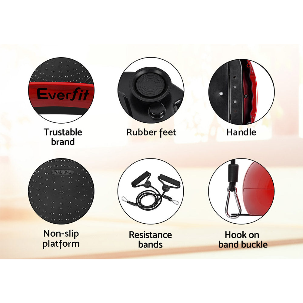 Lipoedema Vibration Plate Machine – Circulation & Muscle Activation Platform - Dark Red
