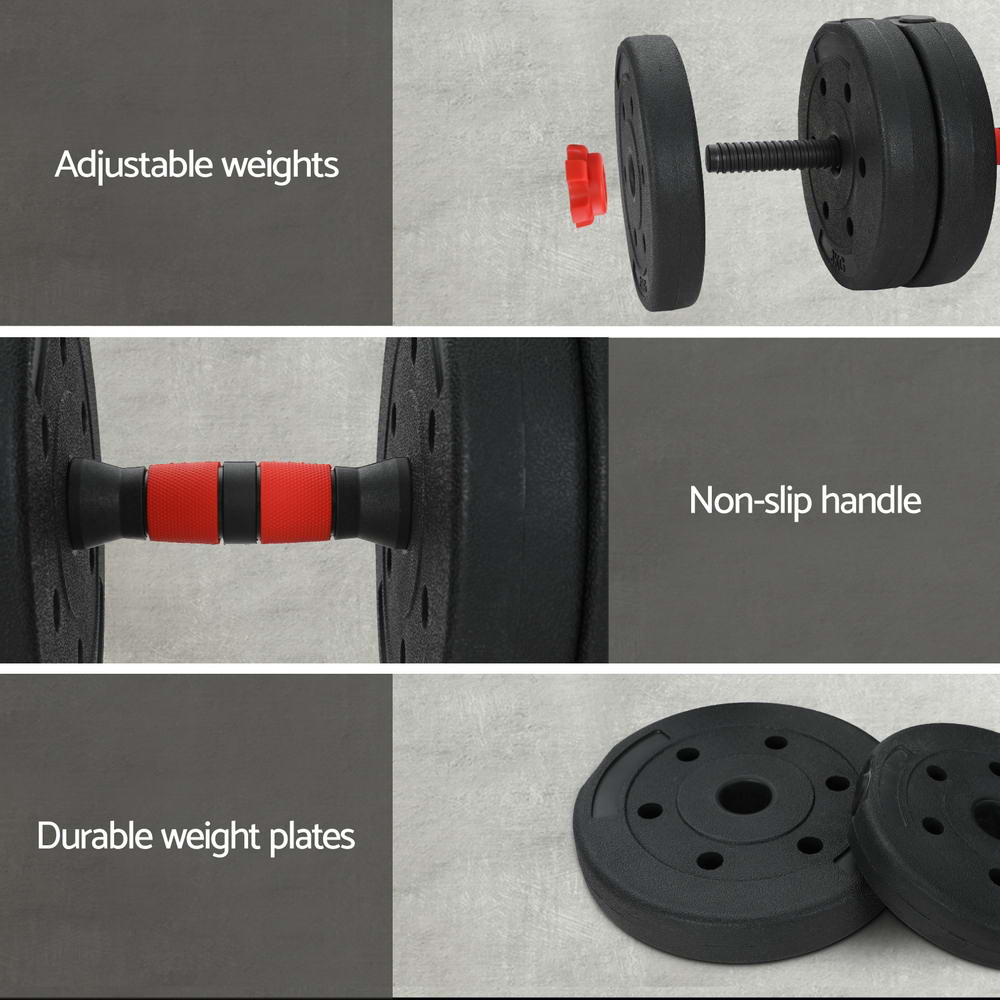 Adjustable 7-in-1 Weight Set – Home Strength Training Kit (Up to 40kg)