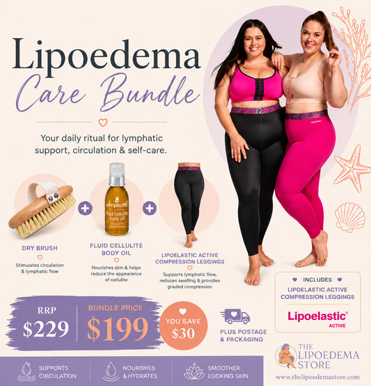 Lipoedema Care Bundle | Lipoelastic Leggings, Body Oil & Dry Brush