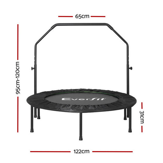 Lipoedema Rebounder Trampoline with Springs & Handle – Low Impact Exercise - Green