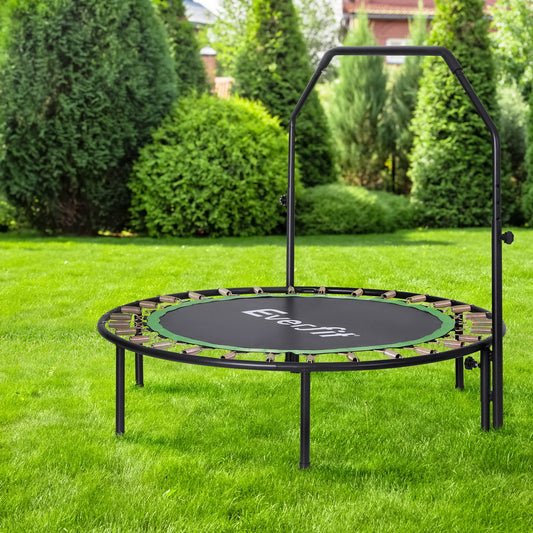Lipoedema Rebounder Trampoline with Springs & Handle – Low Impact Exercise - Green