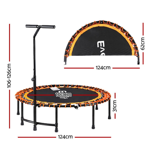 Lipoedema Rebounder Trampoline with Stability Handle - Orange