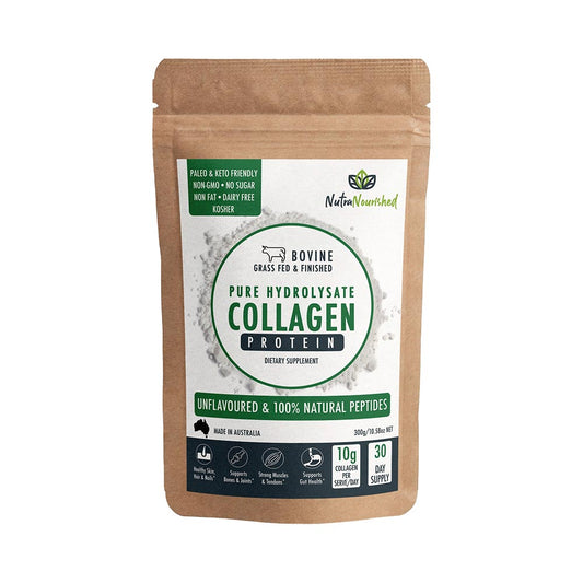 Nutra Nourished Collagen Powder 300g | Unflavoured Hydrolysed Collagen Peptides (Grass-Fed Bovine Protein)