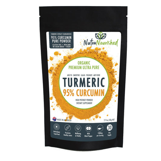 Nutra Nourished Curcumin Powder 95% (60g) | Turmeric Extract with Black Pepper for Daily Nutrition Support